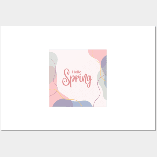 hello spring line design Posters and Art